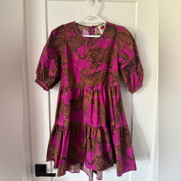 NWT Farm Rio $175 Artsy Leopards Mini Dress Size XS - Picture 3 of 5